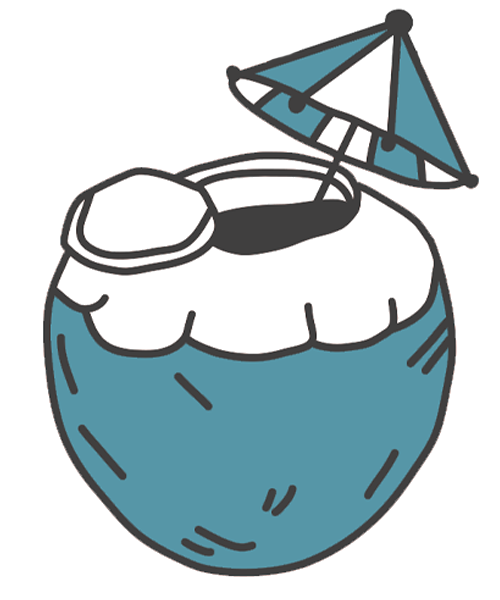 Tropiquad coconut doodle